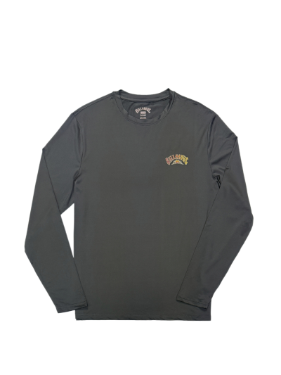 Men's Billabong Thrash Long Sleeve Rash Guard (Dark Brown/Red/Orange)