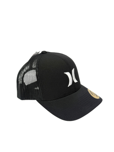 Men's Hurley M Del Mar Trucker Hat (Black/White/Plastic Adjustment)