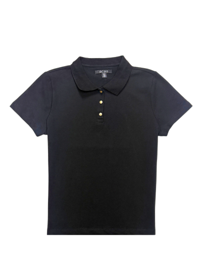 Women's BCBG Short Sleeve Polo (Black)
