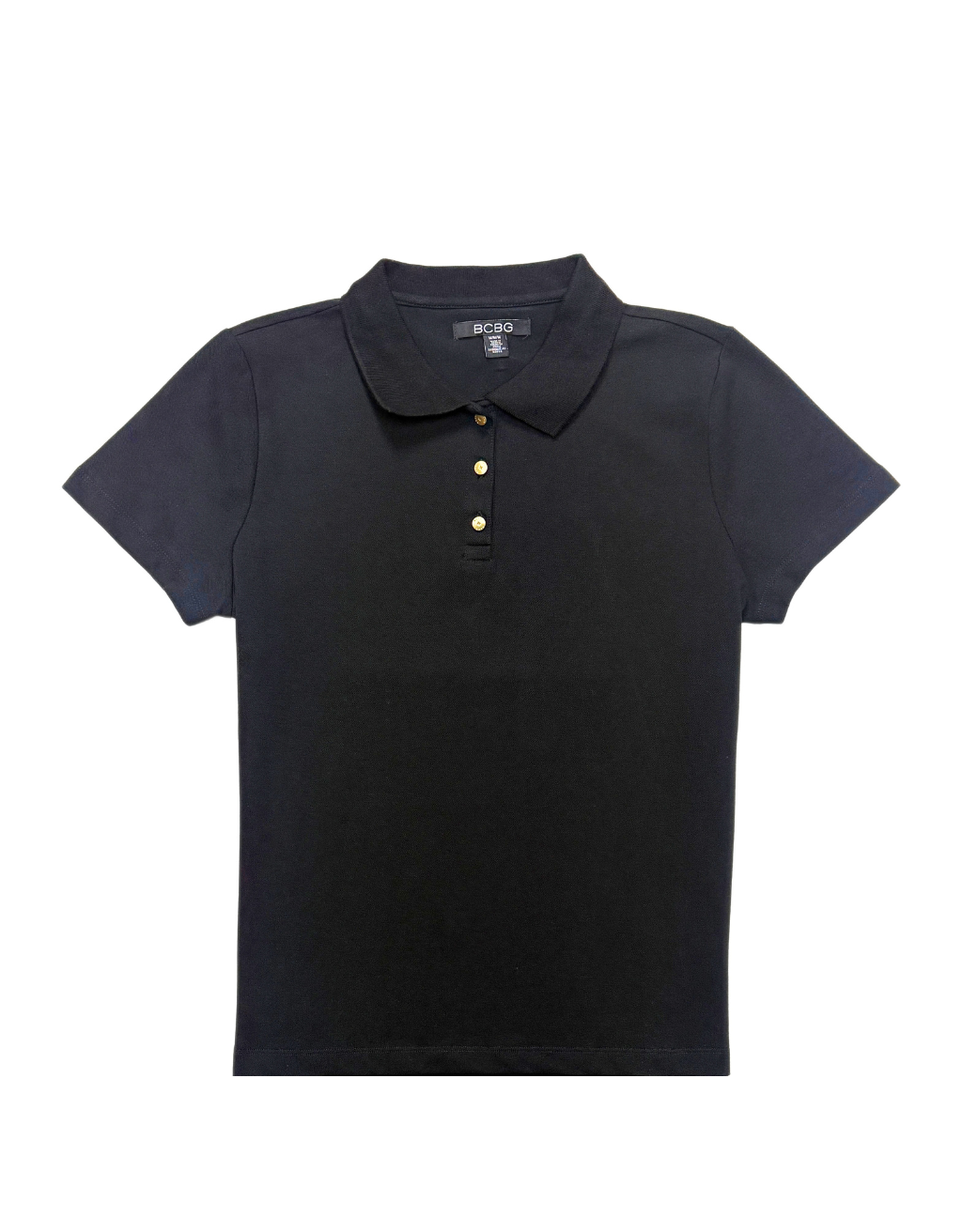 Women's BCBG Short Sleeve Polo (Black)