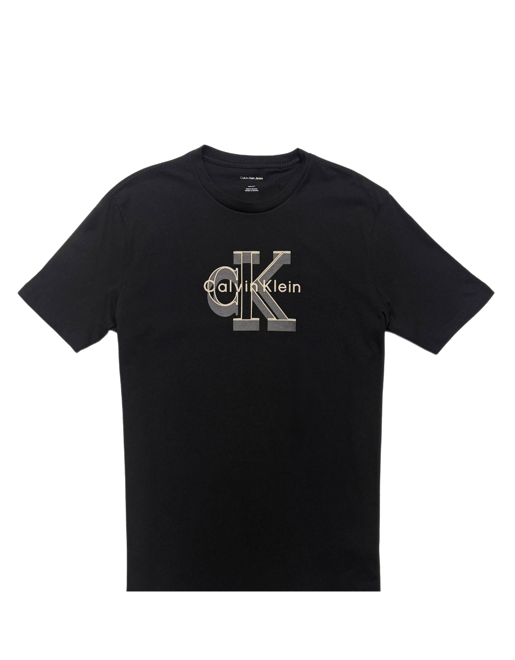 Men's Calvin Klein Short Sleeve T-Shirt (Black/Cream)