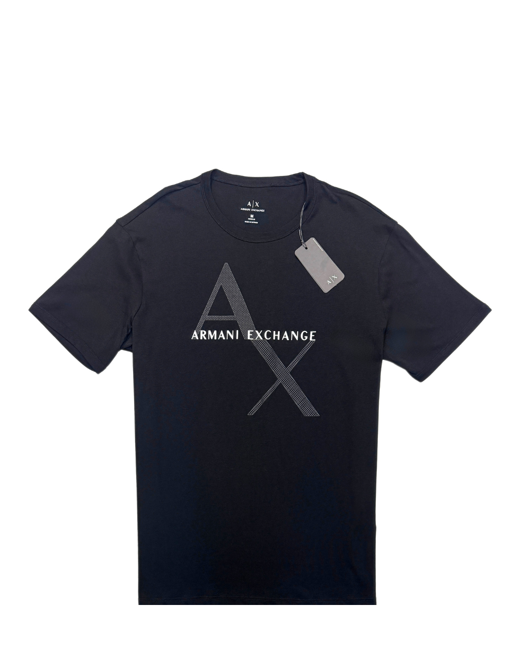 Men's Armani Exchange Short Sleeve T-Shirt (Black/White Font)