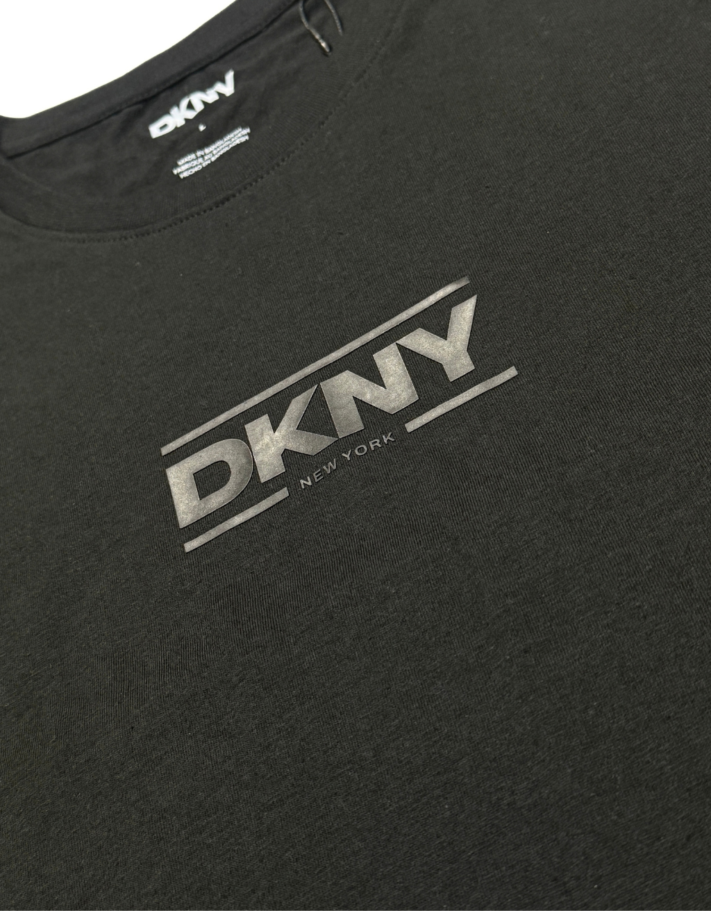 Men's DKNY Short Sleeve T-Shirt (Black/Ney York Matte Black) - Image 2
