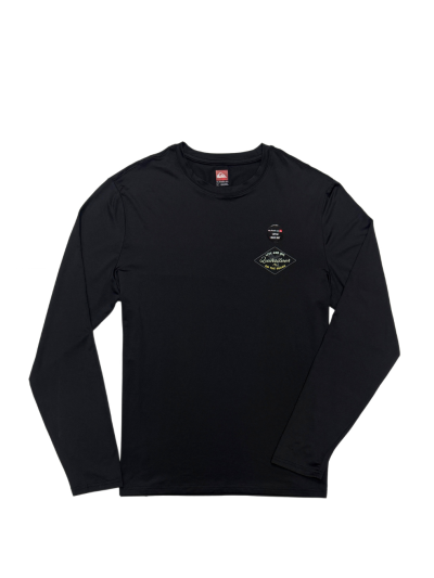 Men's Quiksilver Long Sleeve Rash Guard (Black/Yellow/Green)
