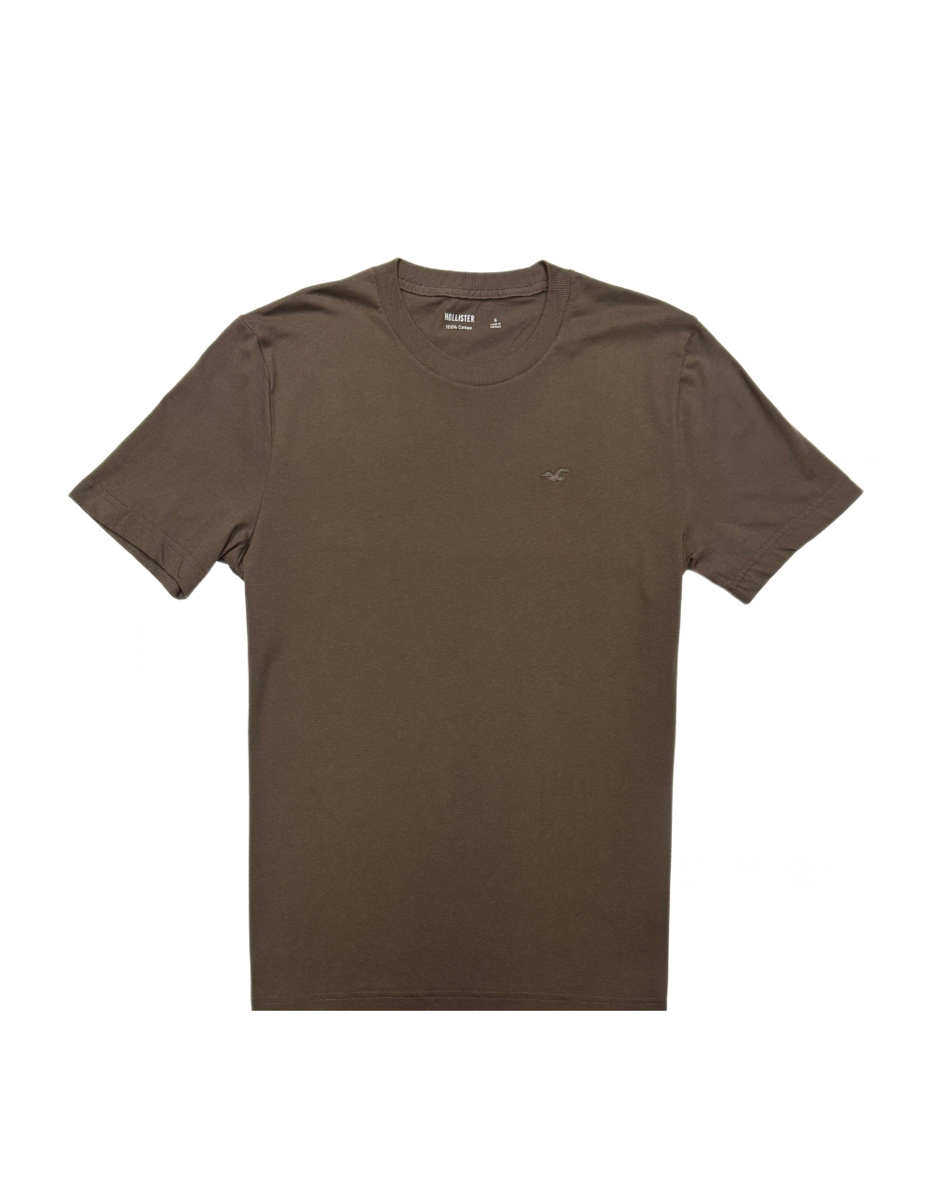 Men's Hollister Icon Crew Solid Short Sleeve T-Shirt (Brown/Brown)
