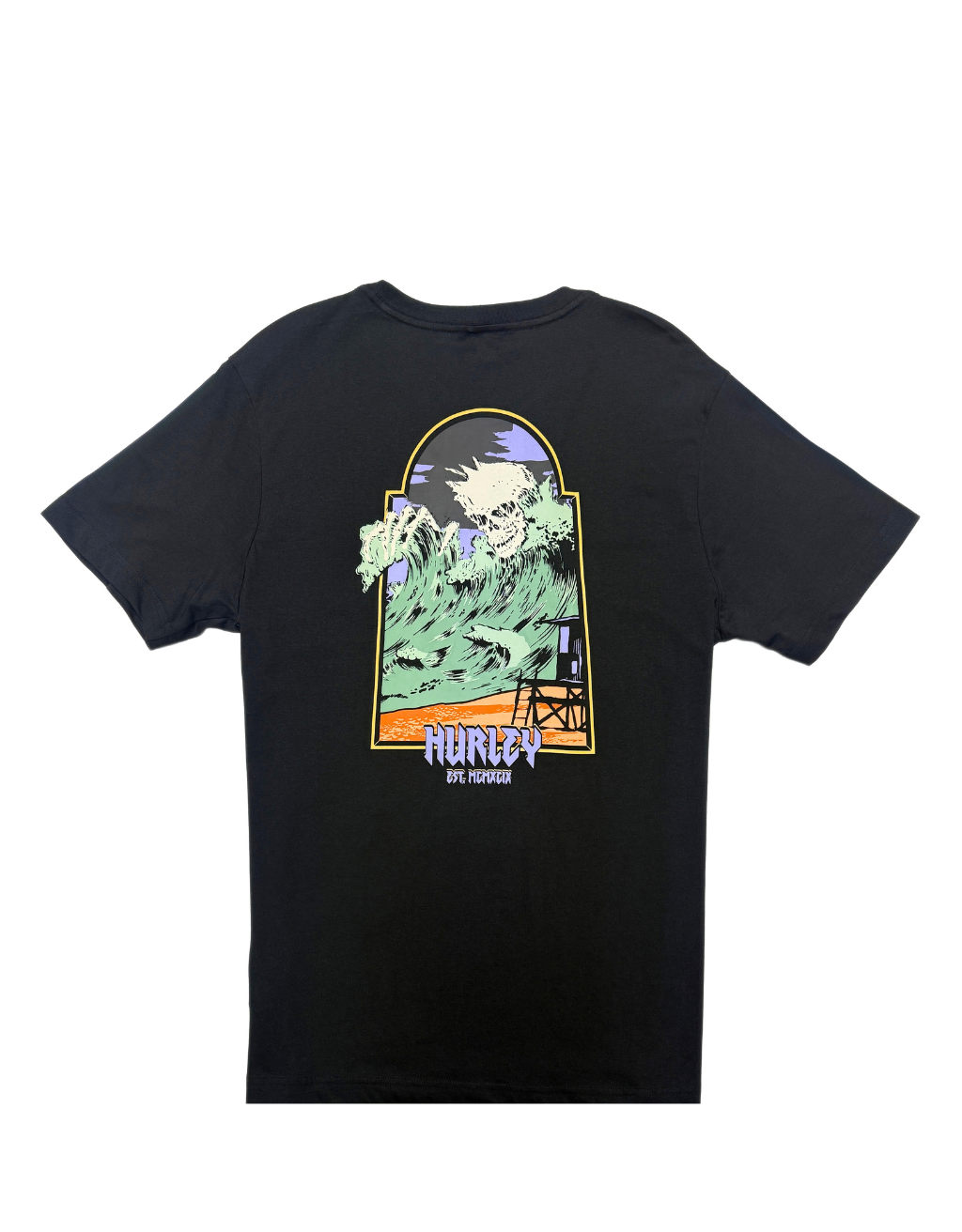 Men's Hurley Gatekeeper Graphic Short Sleeve T-Shirt (Black/Multi) - Image 2