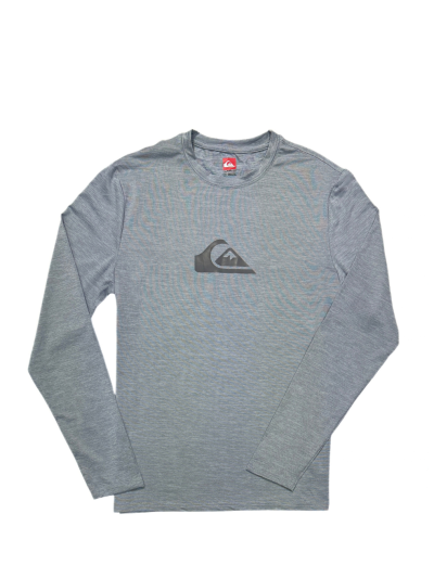 Men's Quiksilver Long Sleeve Rash Guard (Heather Gray)