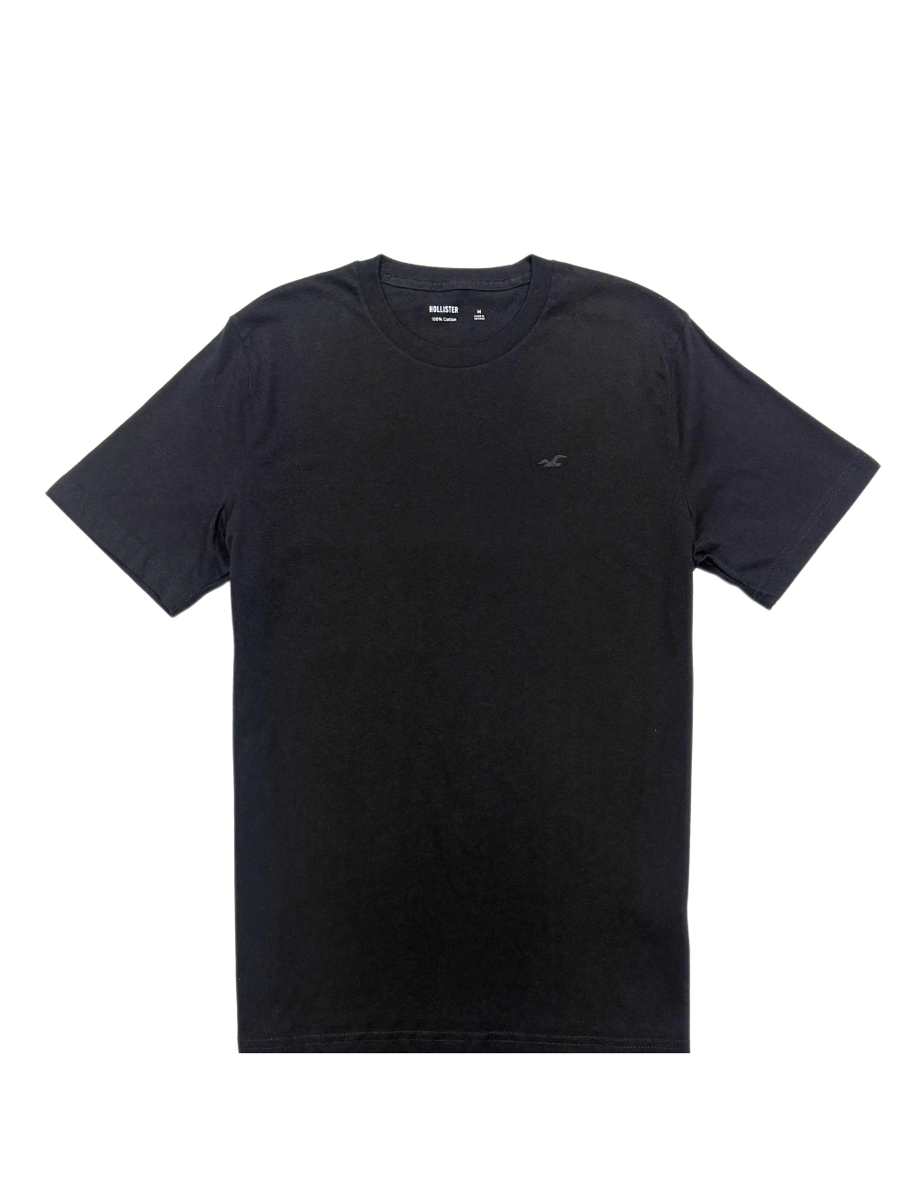 Men's Hollister Icon Crew Solid Short Sleeve T-Shirt (Medium Black/Medium Black)