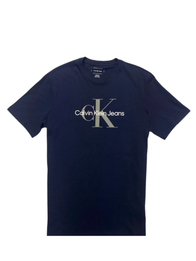 Men's Calvin Klein Short Sleeve T-Shirt (Navy Blue/Medium Grey/White)