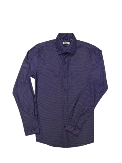 Men's DKNY Long Sleeve Shirt (Purple/Lavender Diamonds)
