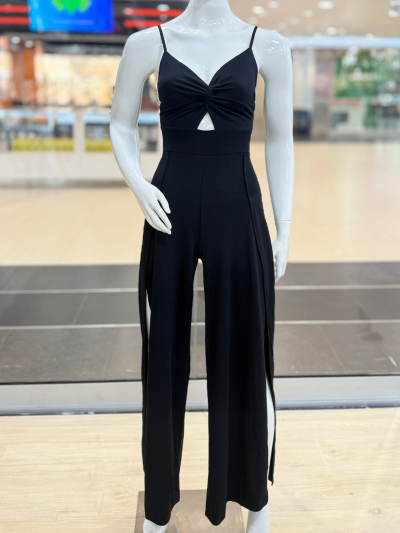 Women's Riley & James Slit Wide Leg Jumpsuit (Black)